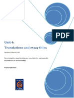 Unit 4 - Translations and Essays Booklet Yr13-UPDATED MARCH 13