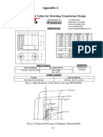 Matching Transformer Design Specification and Core Loss Data