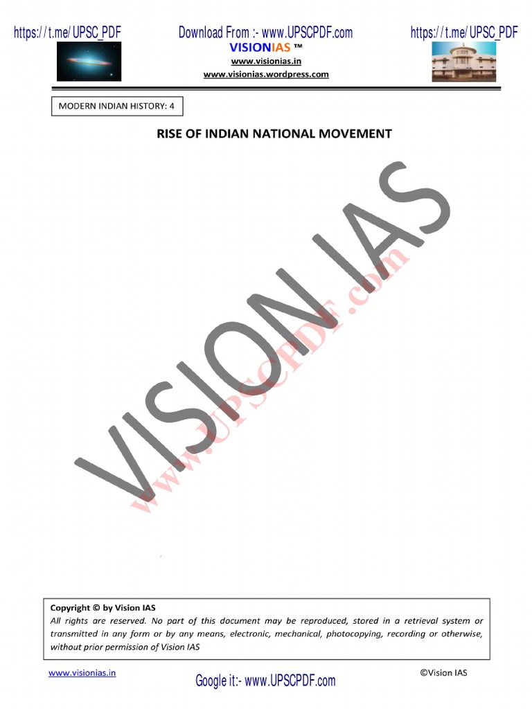 Vision IAS Modern History Part 4 PDF | PDF