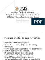 Design Project Briefing - Highways Design