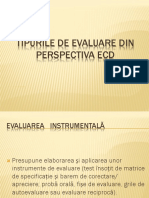 Tipurile de Evaluare Din Perspectiva ECD