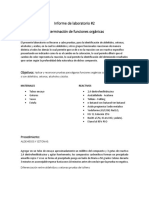 Determinación de Funciones Orgánicas