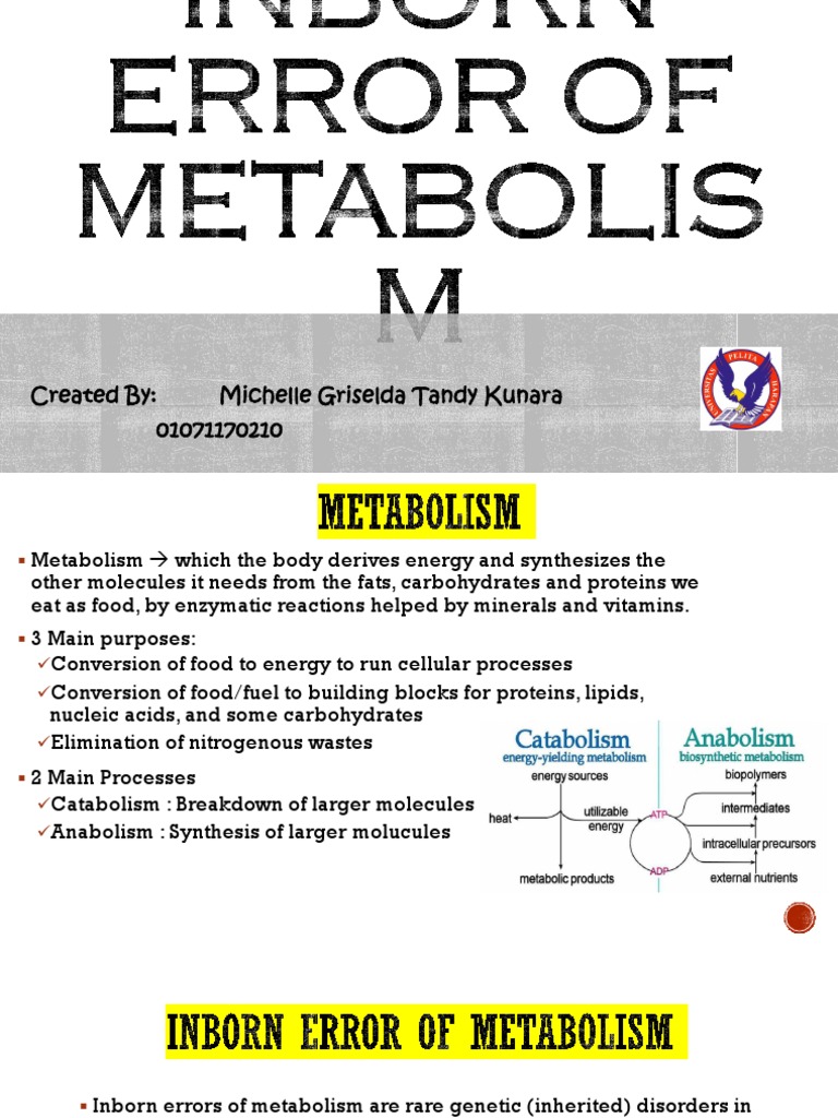 Inborn Error of Metabolism | Metabolism | Earth & Life Sciences