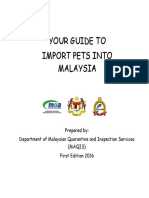 Your Guide To Import Pets Into Malaysia (Update 290116)