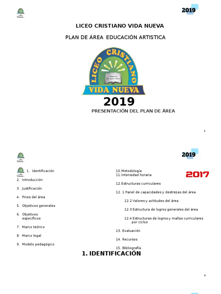 Plan de Area Artistica | PDF | Educación en artes visuales | Conocimiento