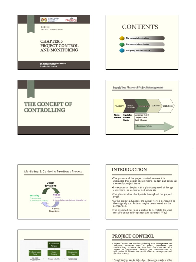 CHAPTER 5 Project Control and Monitoring | PDF | Quality Assurance ...