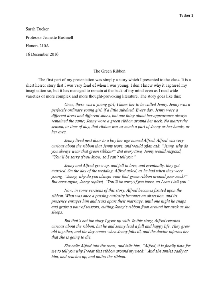 The Green Ribbon PDF Narrative Persuasion