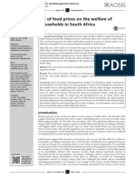 The Impact of Food Prices On The Welfare of Households in South Africa2018South African Journal of Economic and Management SciencesOpen Access