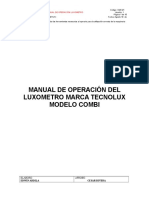 DE - Operacion Luxometro Tecnolux Modelo Combi