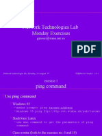 Network technologies lab exercises for Monday, 24 August '97
