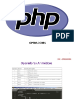 PHP 3 - OPERADORES