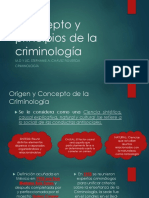 Principios de La Criminología