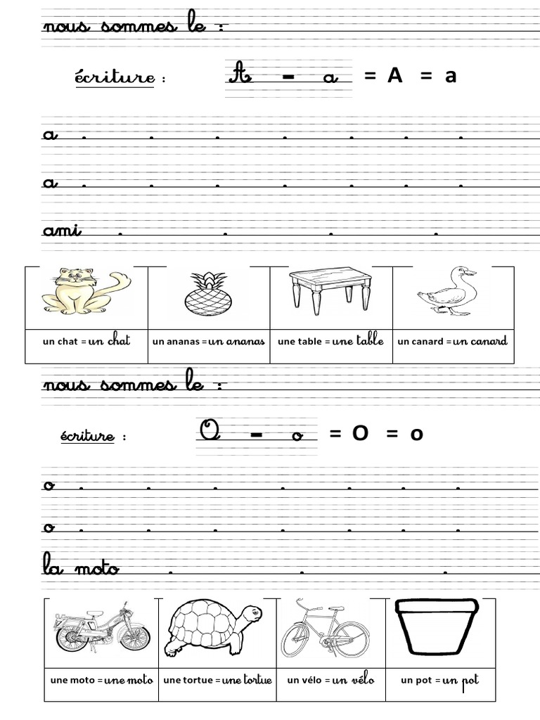 Alphabet et vocabulaire français | PDF | La nature