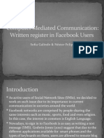 Computer Mediated Communication: Written Register in Facebook Users