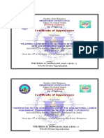 Certificate of Participation & Attendance BDCASS