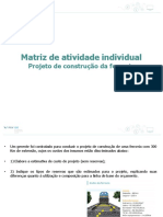 Matriz de atividade individual para estimativa de custos de projeto de construção de ferrovia