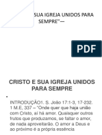 Cristo e Sua Igreja Unidos para Sempre