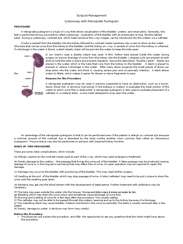 Cystoscopy With Retrograde Pyelogram