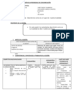 SESIÓN DE APRENDIZAJE DE Descripcion