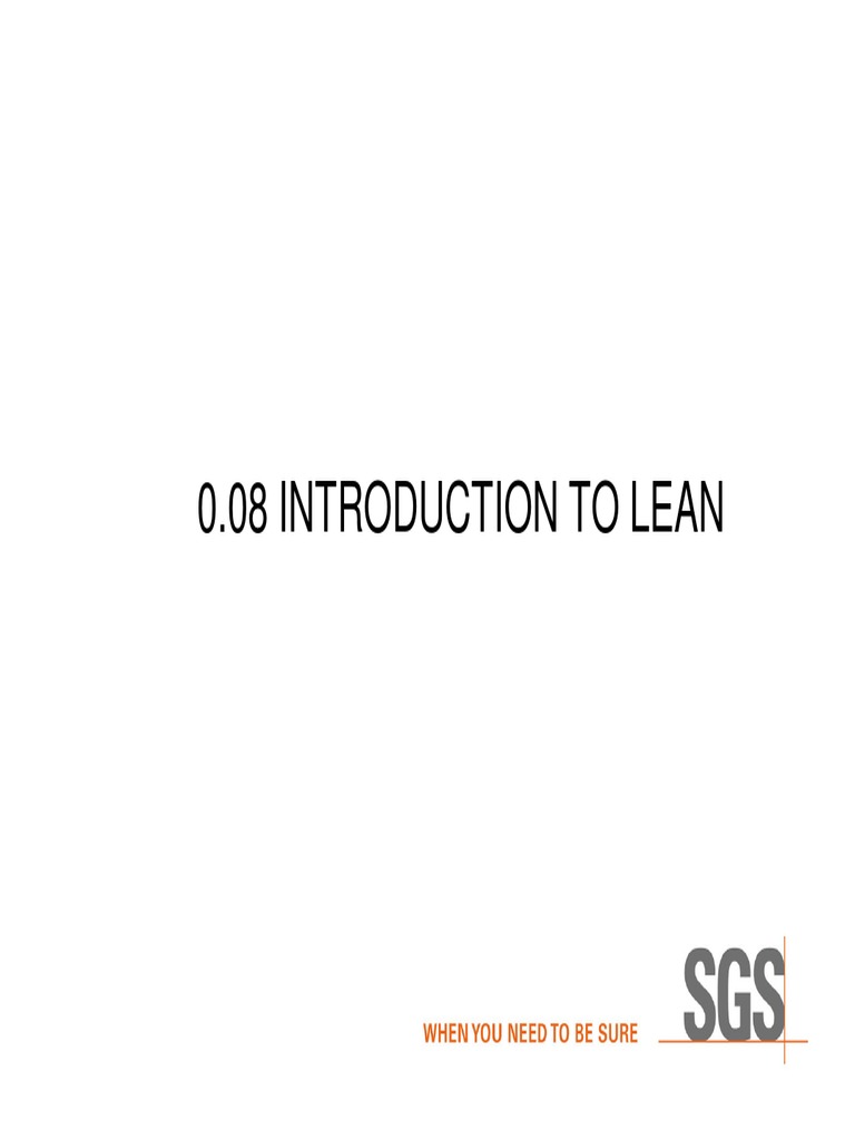 Introduction PDF | PDF | Lean Manufacturing | Engineering