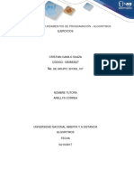 Formato Etapa 2 - Taller Fundamentos de Programación - Algoritmos