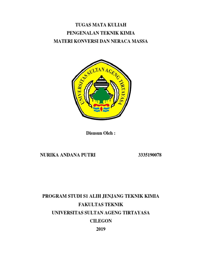 Teknik Kimia: Neraca Massa dan Konversi Satuan | PDF