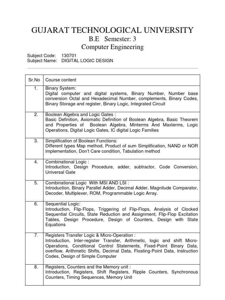 Digital Logic Design PDF