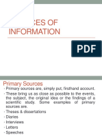 Sources of Information