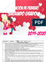 Planeaciones 2do de primaria - FEBRERO 2020