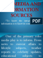 The Media and Information Sources