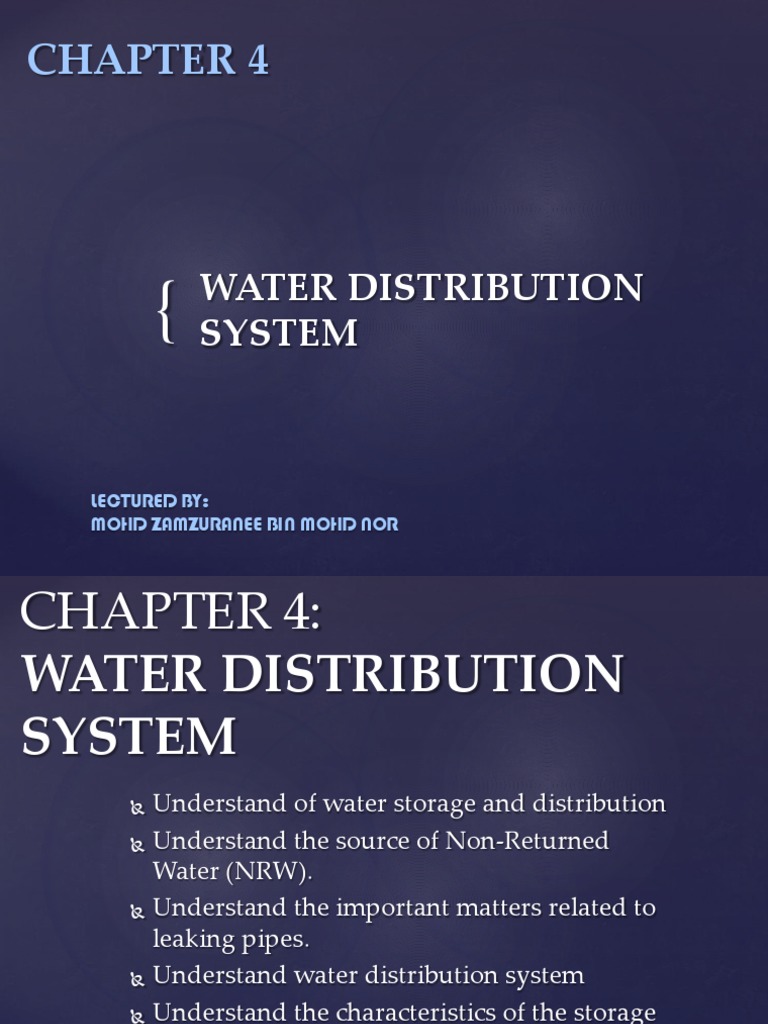 Water Distribution System Pdf Pdf Water Supply Network Pipe