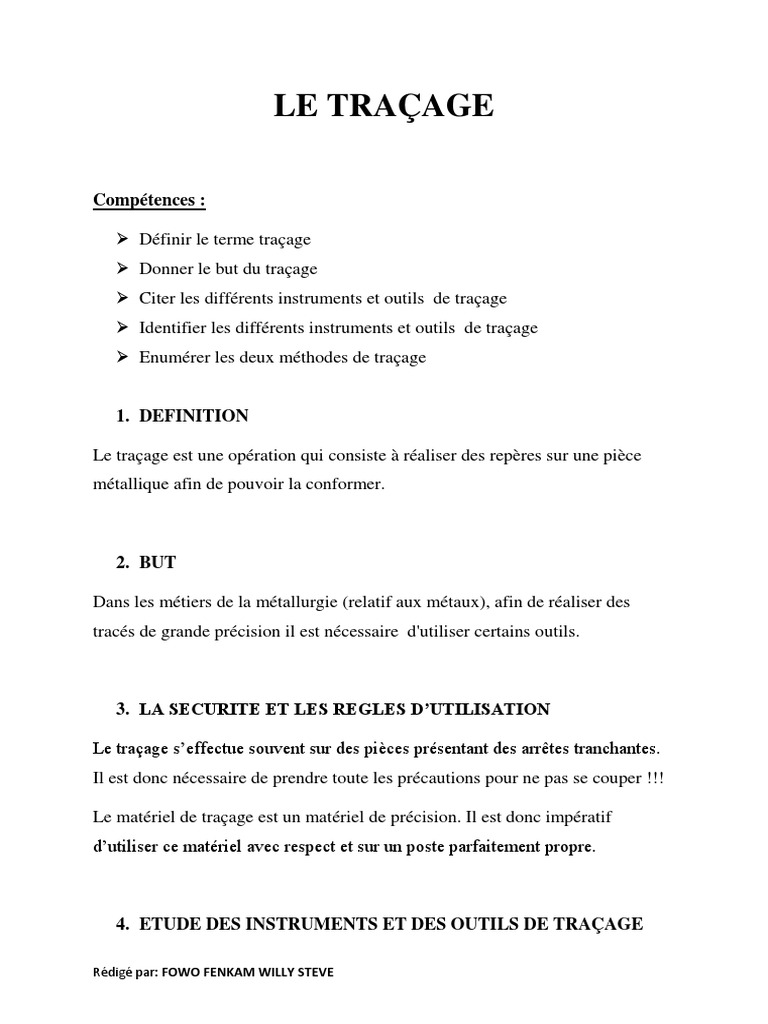 Les Outils de Tracage, PDF