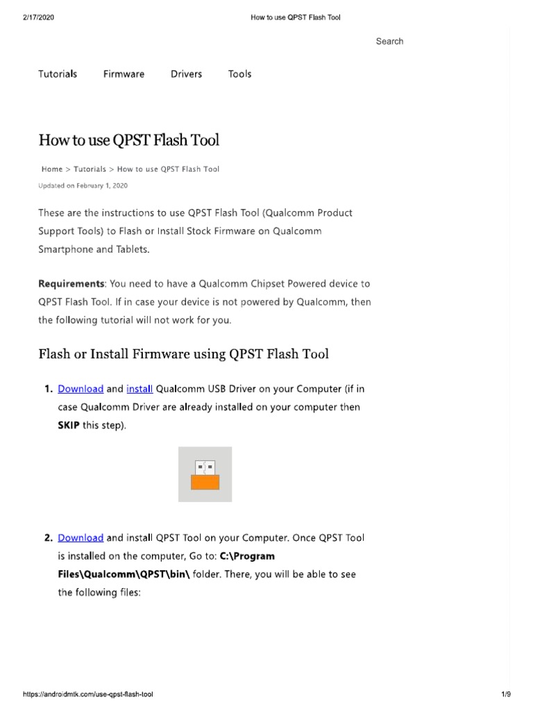 How To Use QPST Flash Tool PDF
