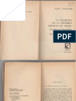 SCHNÄDELBACH, H. - La Filosofía de La Historia Después de Hegel (El Problema Del Historicismo) (Por Ganz1912)