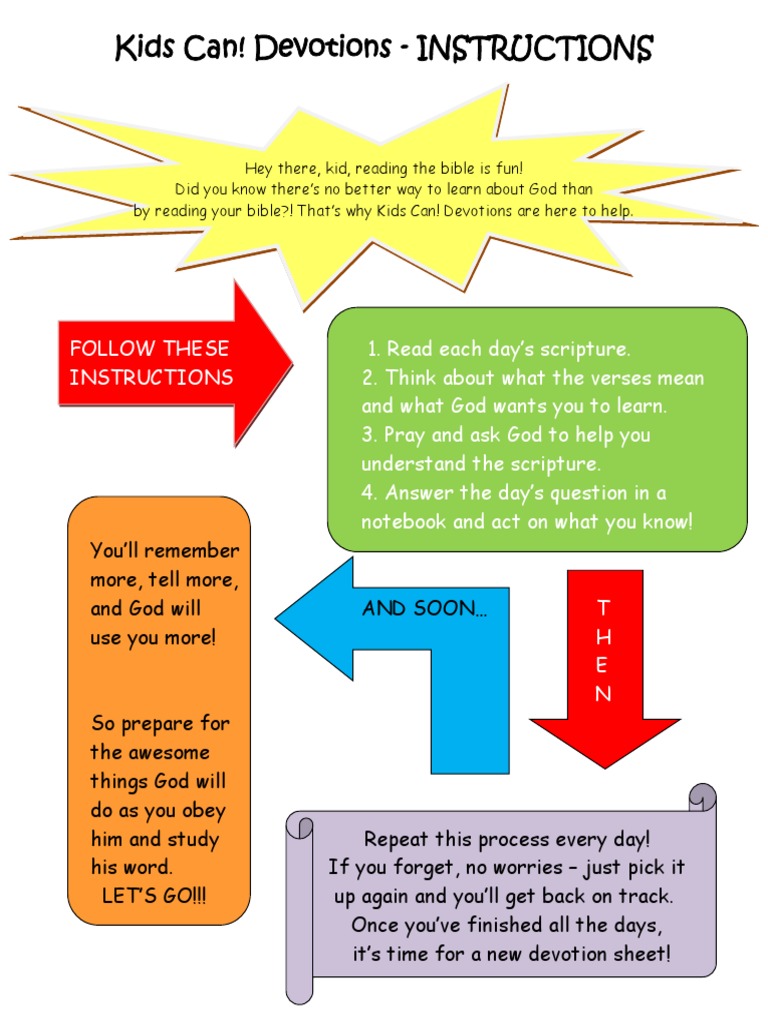 Free Printable Devotionals For Kids PDF | PDF | Noah | Gospel Of Mark