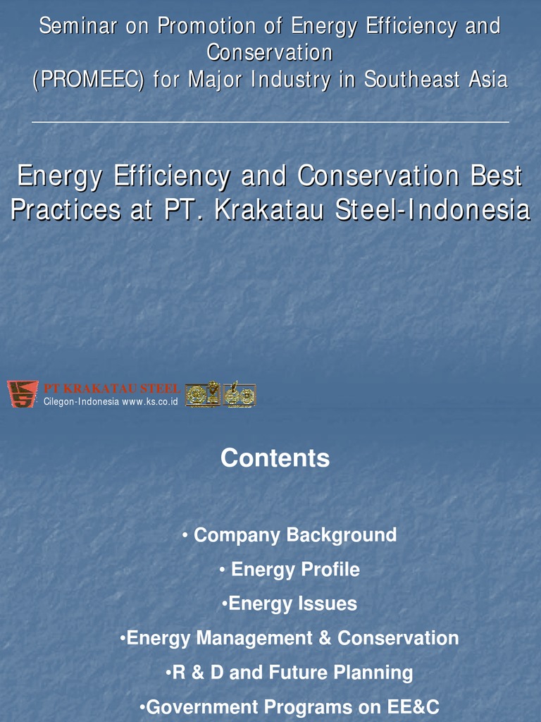 Energy Efficiency at PT Krakatau Steel | PDF