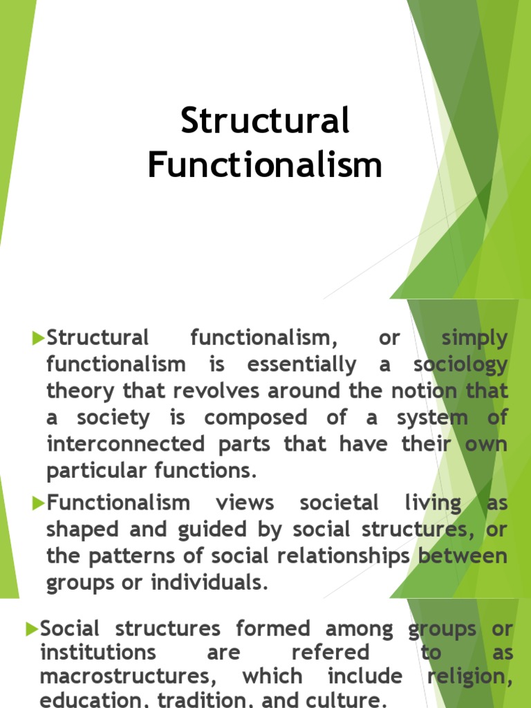 essay about structural functionalism