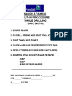 Shut-In Procedure While Drilling PDF