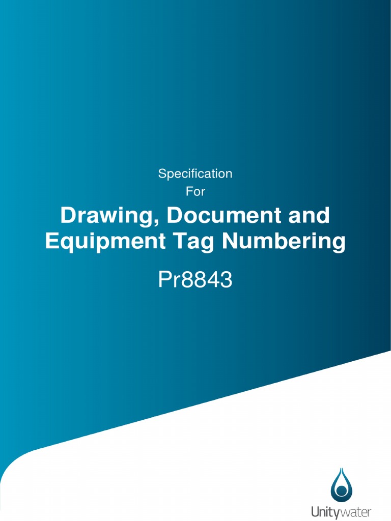 Pr8843 Drawing and Equipment Tag Numbering PDF Specification (Technical Standard) Sewage