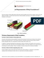 What Are The Thickness Requirements of Strip Foundations