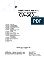 Instructions For Use Sysmex CA-600 PDF