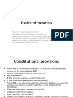 Basics of Taxation and Constitutional Provisions