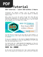 SEO Tutorial 