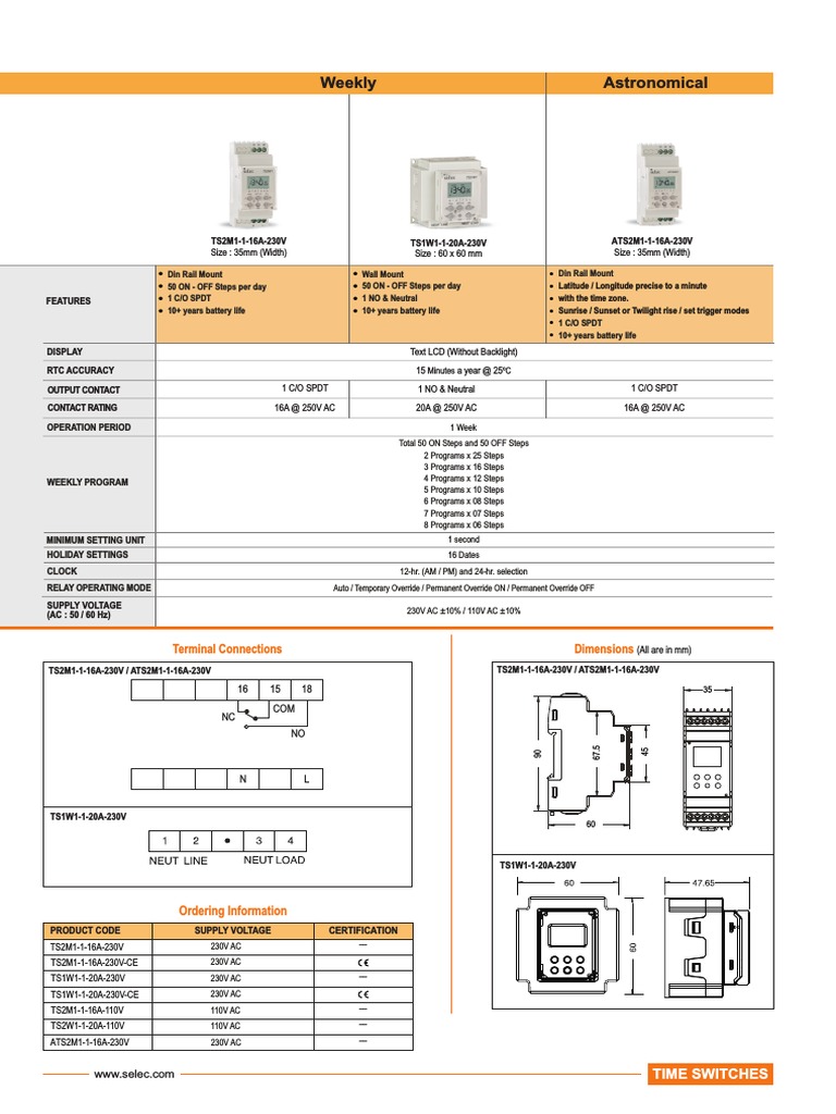 Time Relays.pdf | Alternating Current | Relay