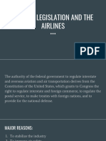 Federal Legislation and The Airlines