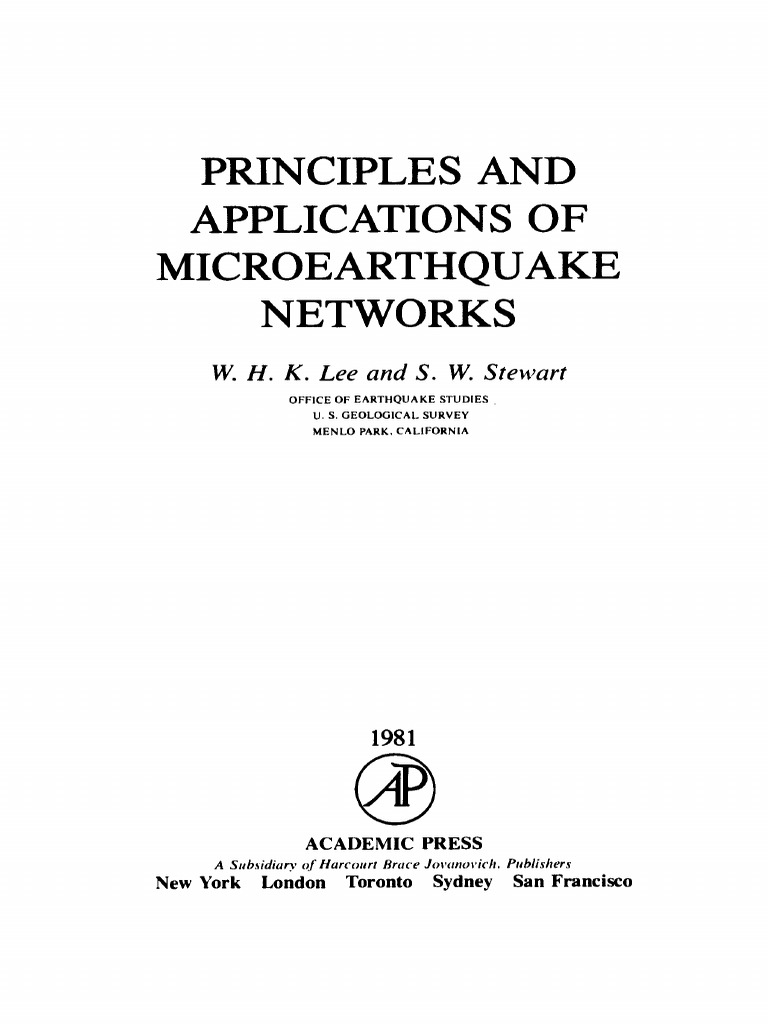 Advances in Geophysics 2, Part A) W.H.K. Lee and S.W. Stewart (Eds