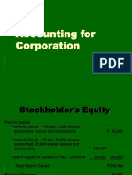 Accounting For Corporation