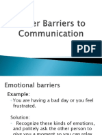 Other Barriers To Communication