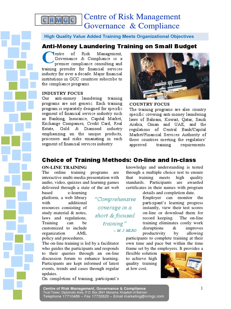 AML Training Programs in Bahrain | PDF | Money Laundering | Business