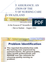 Quality Nursing Care Evaluation in Swaziland